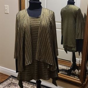 VINTAGE Flare Cami lined /W Short sleeve Top Sz M